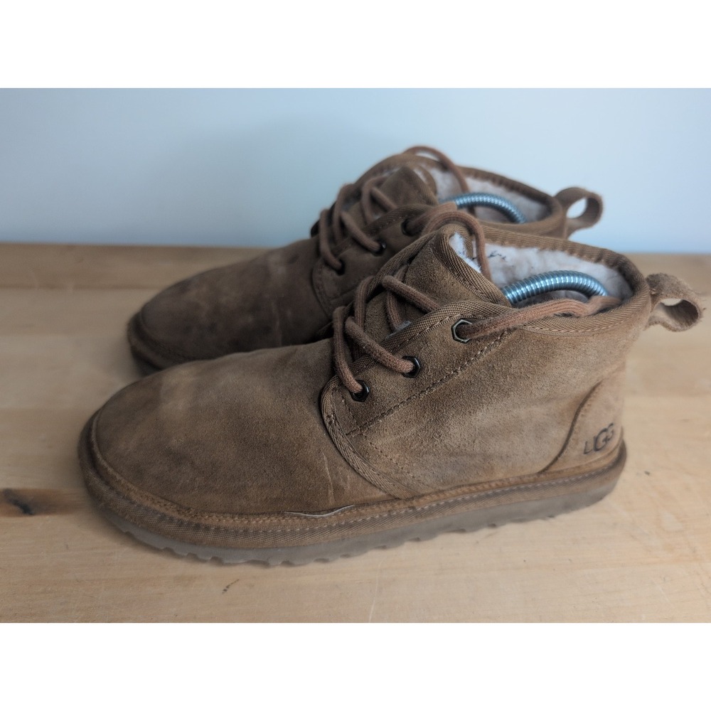 UGG Neumel Brown Suede Shearling Lined Chukka Ankle Boots Women's US 9